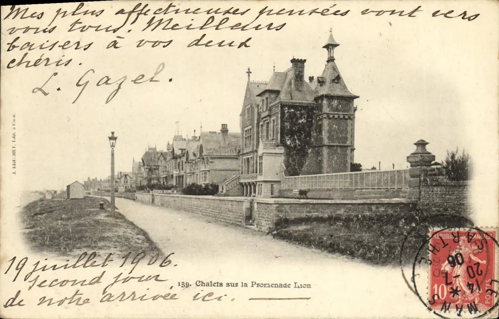 Chaleils na Promenade Lion — 159 — editor J. LEBERT, Lille - Frente