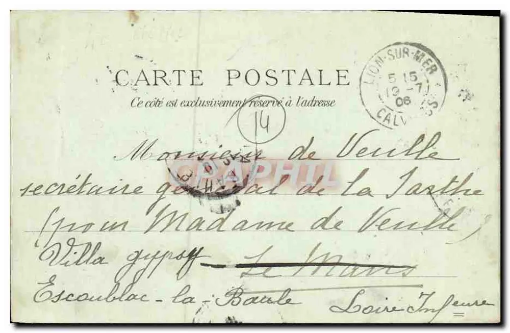 Chaleils na Promenade Lion — 159 — editor J. LEBERT, Lille - Verso