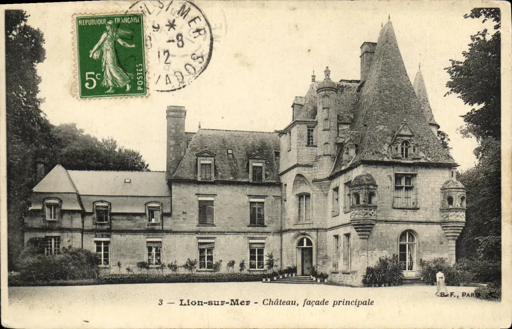 Lion-sur-Mer — O Castelo, fachada principal — B.F., Paris - Frente