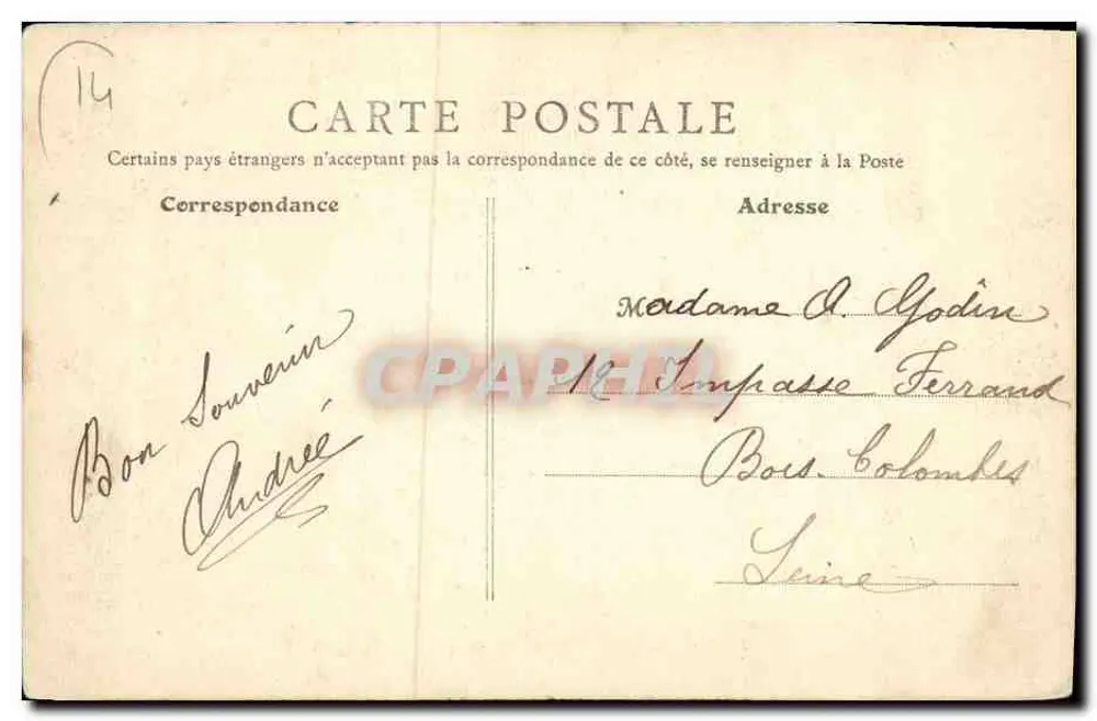 Lion-sur-Mer — O Castelo, fachada principal — B.F., Paris - Verso