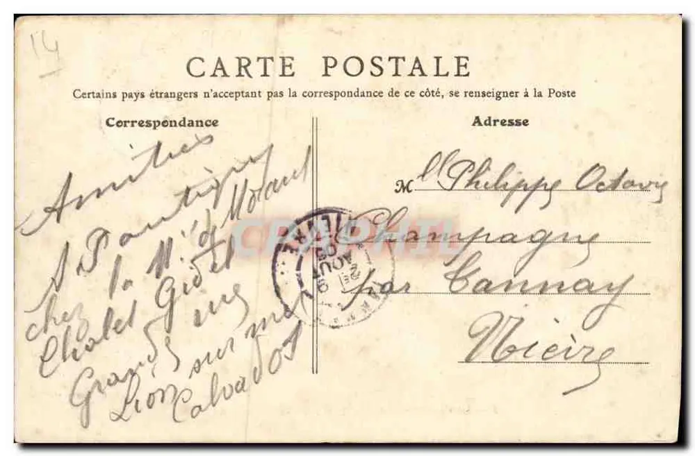 Lion-sur-Mer (Calvados) — Dique-Passeio — B. F., Paris 2e - Verso