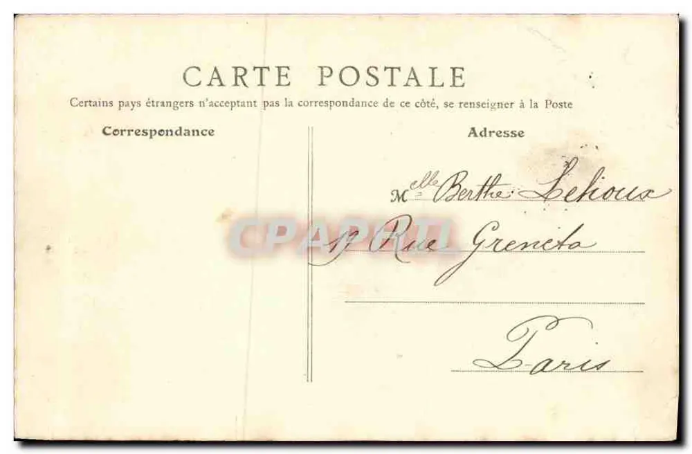 Lion-sur-Mer — La Pierre à poisson — B.F., PARIS - Verso
