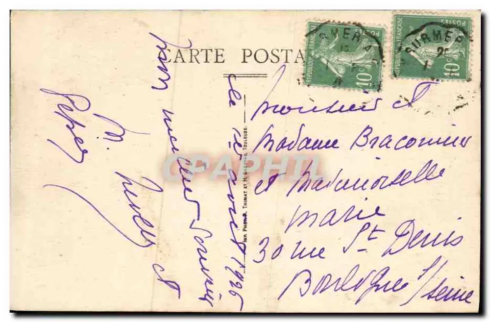 Lion-sur-Mer — Hotel da Praia — Salão de Chá — Editor L. Potrel, Novas Galerias Lionnaises - Verso
