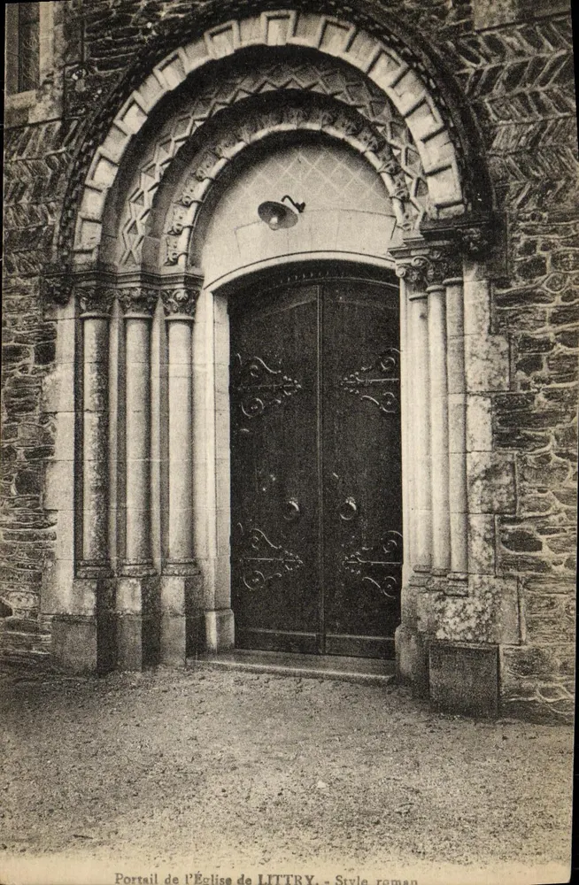 Portal der Kirche von LITTRX — Römischer Stil — Verlag unbekannt - Vorderseite