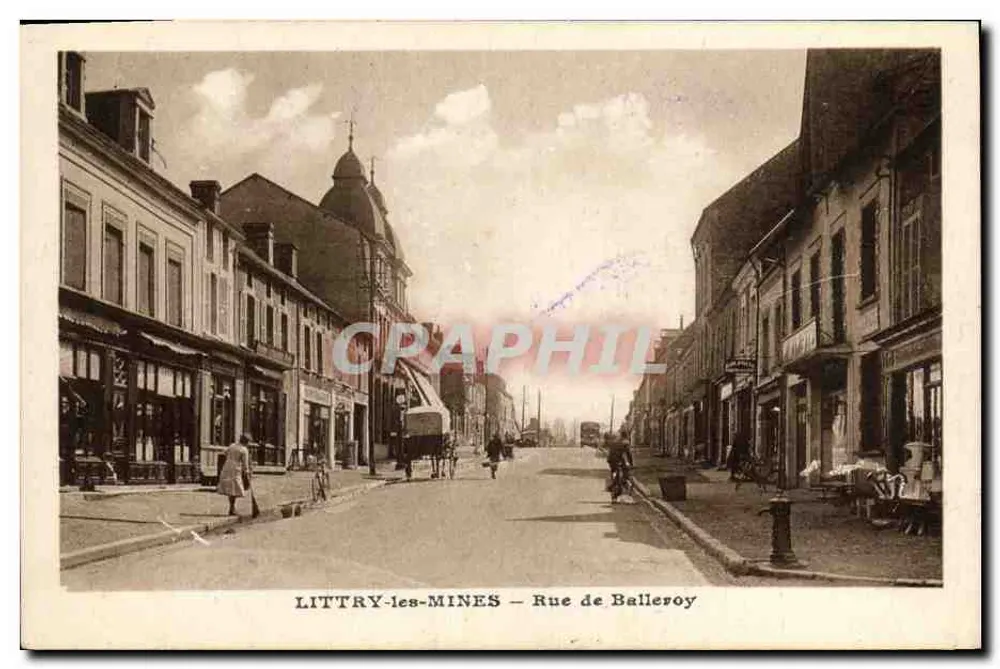 LITTRY-LES-MINES — Rue de Balleroy — Edición Massey, Foto Poppe - Anverso