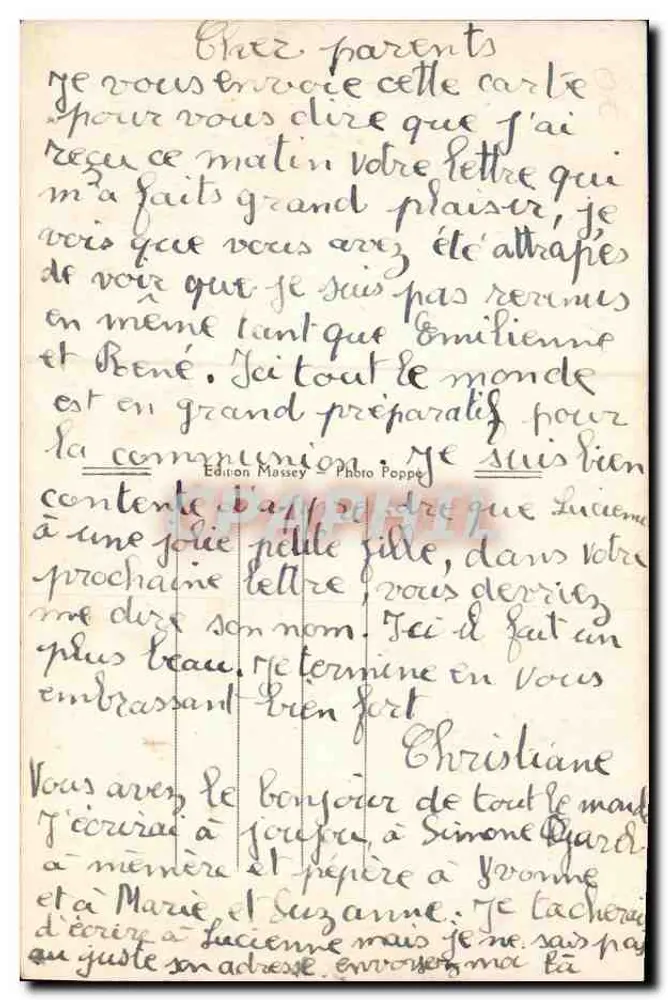 LITTRY-LES-MINES — Rue de Balleroy — Edición Massey, Foto Poppe - Reverso