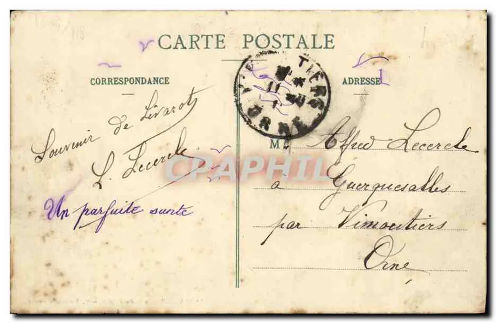Schloss MESNIL-OURY — Umgebung von LIVAROT (Calvados) — Verlag Vimoutiers (Orne) - Rückseite