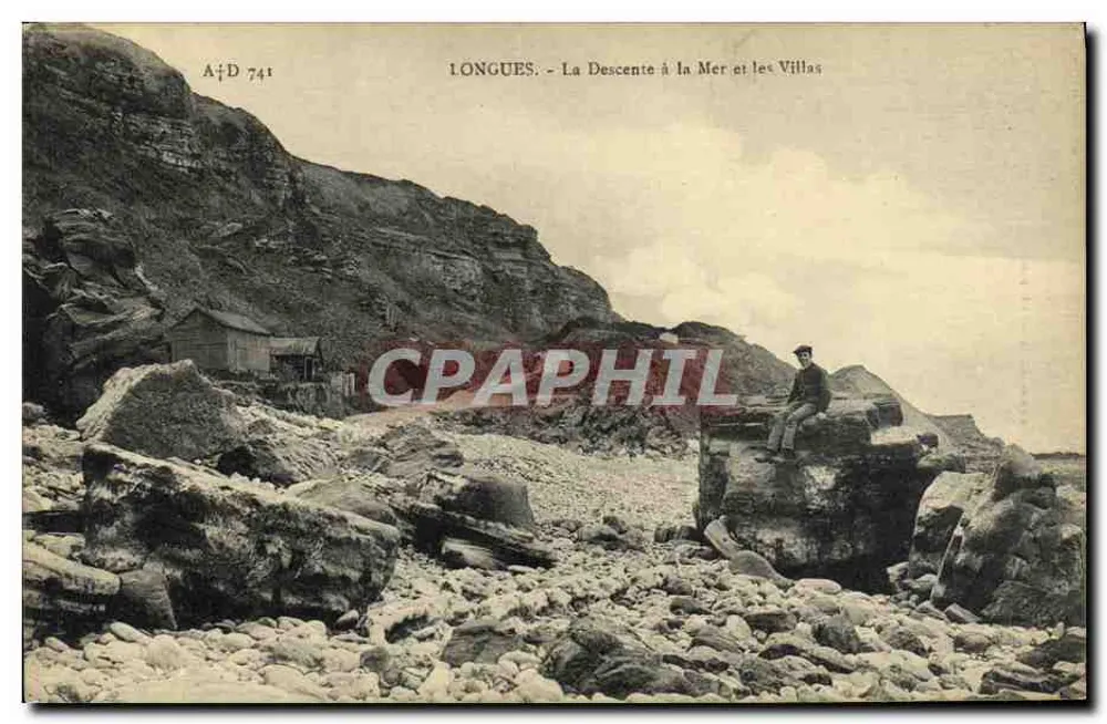 Longues - Die Abstieg zum Meer und die Villas — A. Dubosq, Verlag, Dijon - Vorderseite