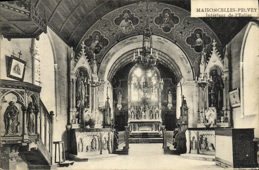 Maisoncelles-Pelvey — Interior da Igreja — Foto - Frente