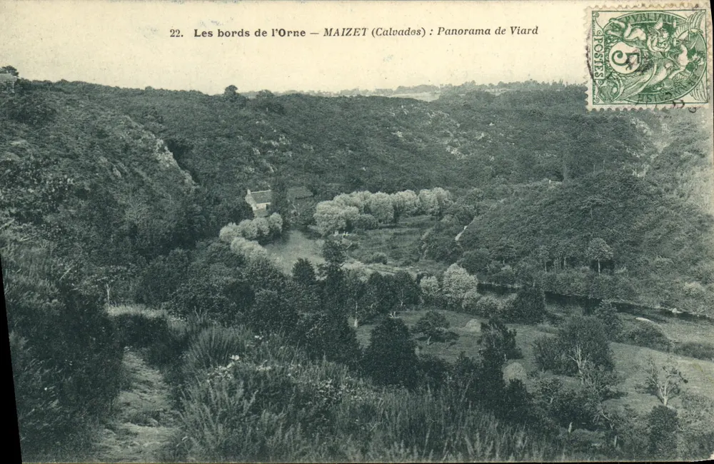 Ufer der Orne — MAIZET (Calvados) : Panorama von Viard - Vorderseite