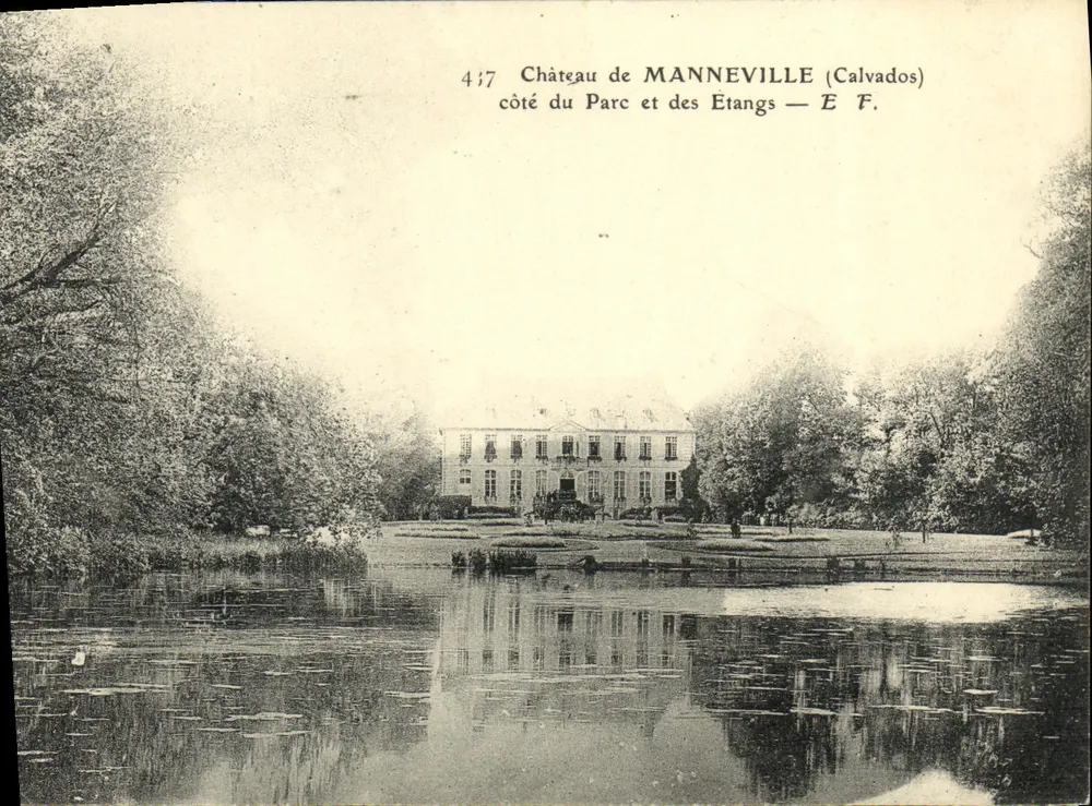 Schloss Manneville (Calvados) — Seite des Parks und Teiche — Verlag E F. - Vorderseite