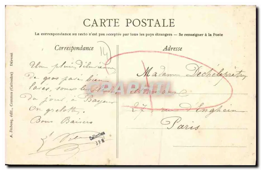 Marigny-sur-Mer — Ein Weg durch den Felsen — A.D. (Verlag) - Rückseite