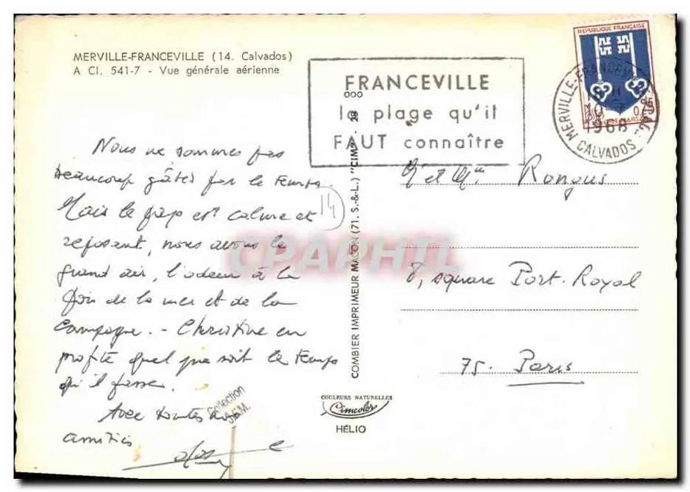 Merville-Franceville — Allgemeine Luftaufnahme — Cim - Rückseite