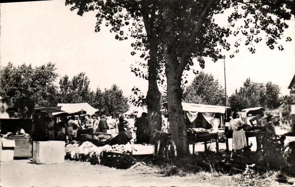 Merville-Franceville — Der Markt — Edit. La Flèche - Vorderseite