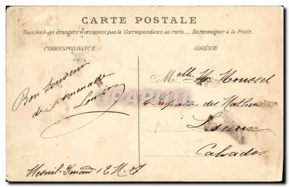 Le Mesnil-Durand — Castelo dos Pommerets (Lado Norte) — E. Rétton, Edil, Caen - Verso