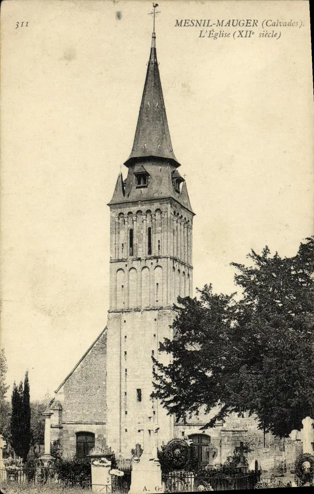 Mesnil-Mauger (Calvados) — La Iglesia (siglo XII) — A. Grégoire, n° 311 - Anverso