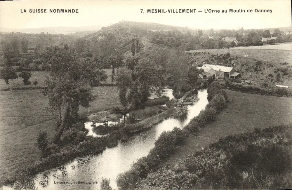 Mesnil-Villement — L'Orne ao Moulin de Danney — Levasseur, editor - Frente