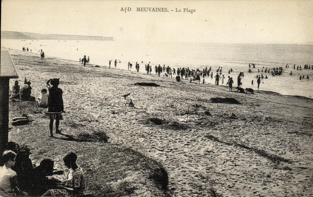 Meuvaines - A Praia — Camp de Vacances de Jeunes Filles — A. Dubon, éd. (Calvados) - Frente