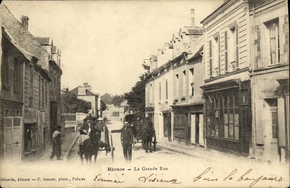Mézidon — La Grande Rue — Généreés, uitgever — C. Jeanne, fot. Falaise - Voorkant