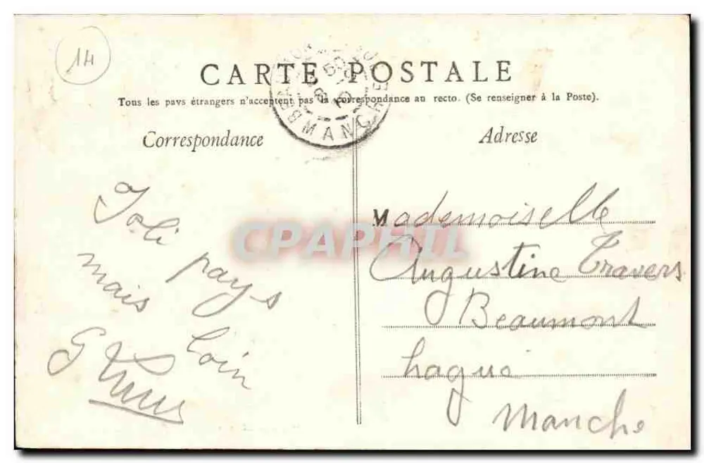 Missy par Noyers — O Castelo — Edição E. Feron, Cagnac - Verso