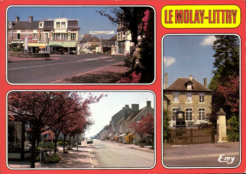 Le Molay-Littry — vista della città e del museo della mina — Editore Emy, n°2882 - Recto