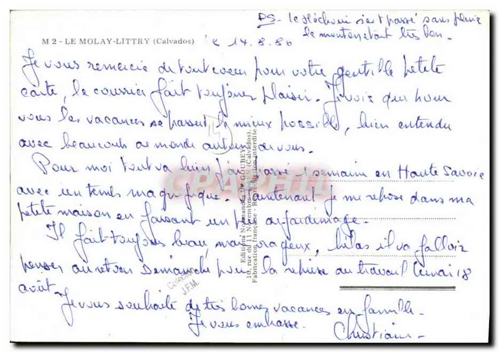 ले मोले-लिट्री - चर्च, स्क्वायर, सड़क और एक खनन टनल का दृश्य - प्रकाशक एमी - पीछे