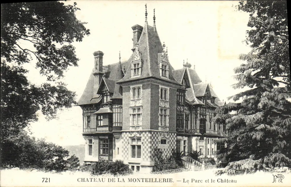 Schloss La Monteillerie — Der Park und das Schloss — Néurdein Frères, n°721 - Vorderseite