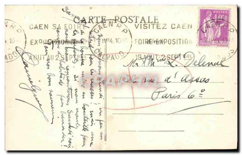 Monts-en-Bessin — Das alte Schloss — Verlag unbekannt, Seriennummer nicht sichtbar - Rückseite