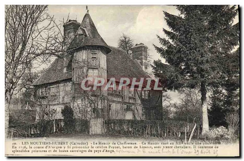 Les Moutiers-Hubert (Calvados) — O Château de Cheffreteen — editor não identificado, n° 14 - Frente