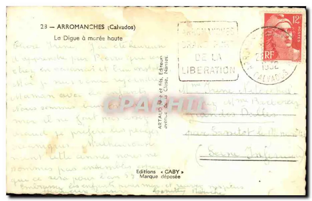 Arromanches — La Digue przy pełnym przypływie — Wydawnictwo Caby - Rewers