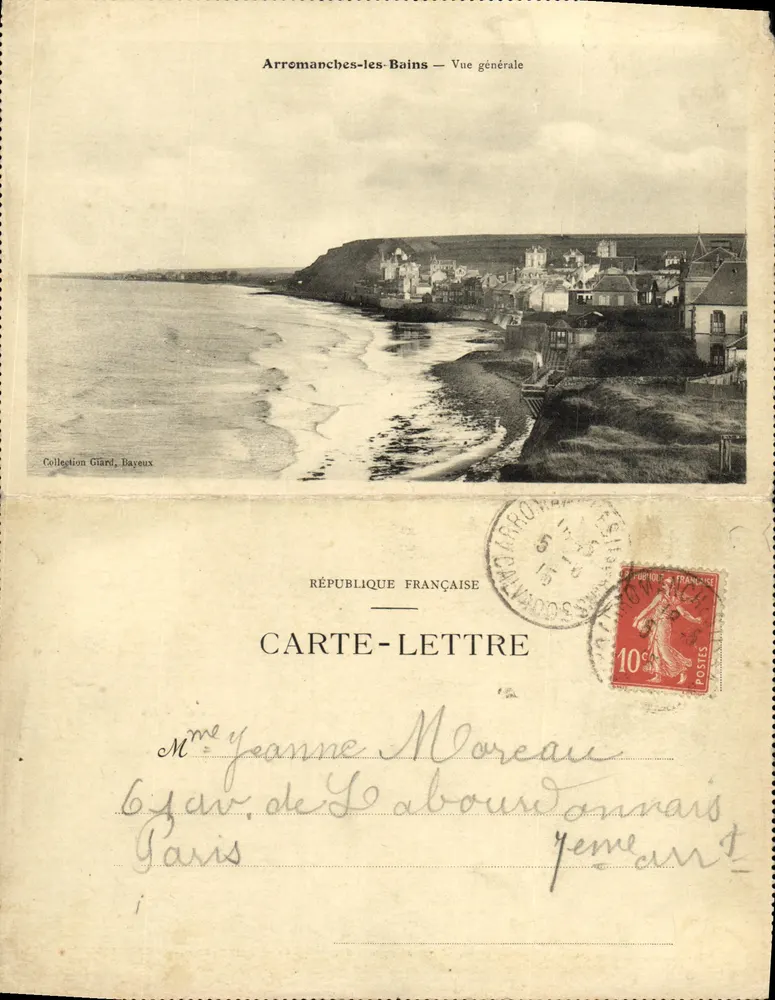 Arromanches-les-Bains — Vista geral — Coleção Giard, Bayeux - Frente