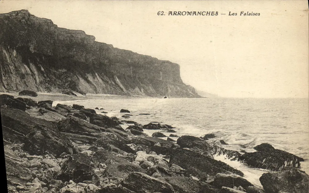 Arromanches — Les Falaises — Editor não identificado, n° de série 62 - Frente