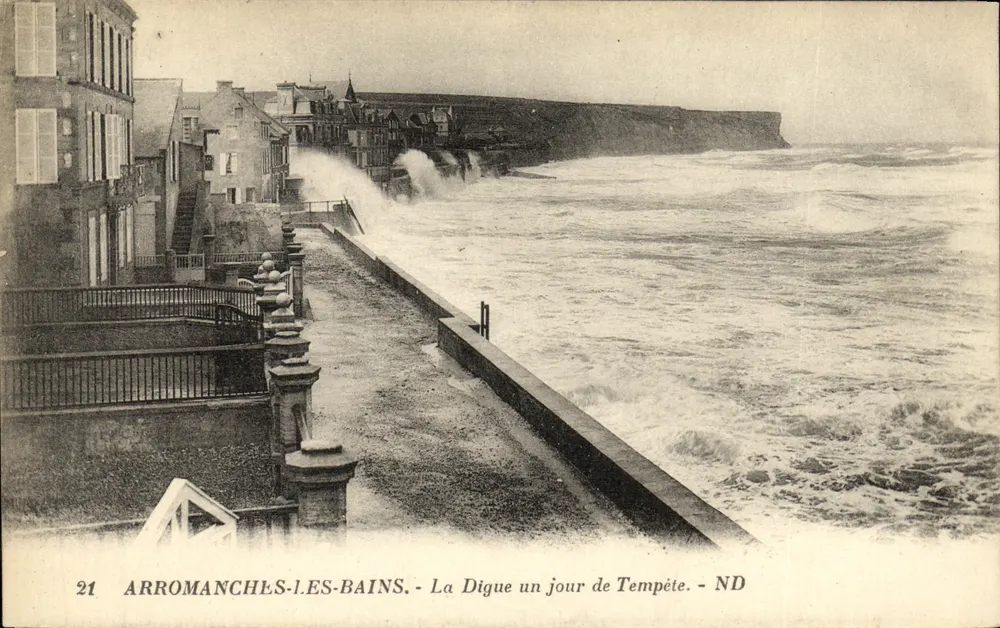 Arromanches-les-Bains — A Digue em um Dia de Tempestade — ND - Frente