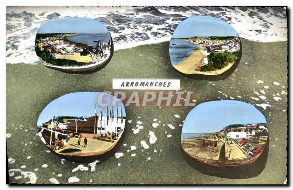 Arromanches — vista panorâmica em quatro vignettes - Frente