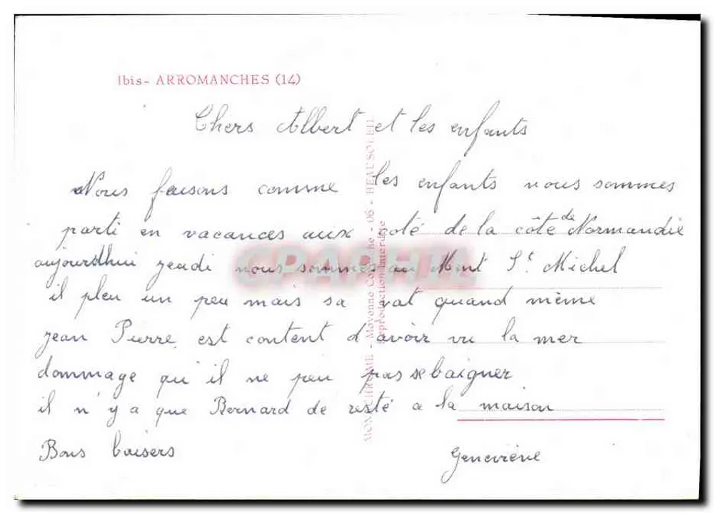Arromanches — Odkrycia i wspomnienia — Van HIRME - Arromanches (14) - Rewers