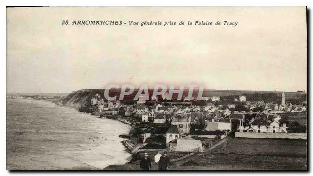Arromanches - Allgemeiner Blick von der Tracy-Klippe - Vorderseite