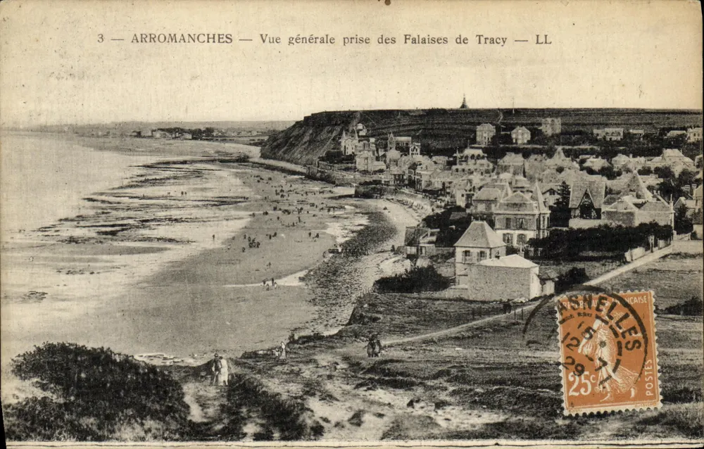 Arromanches — Allgemeiner Blick von den Tracy Klippen — LL - Vorderseite