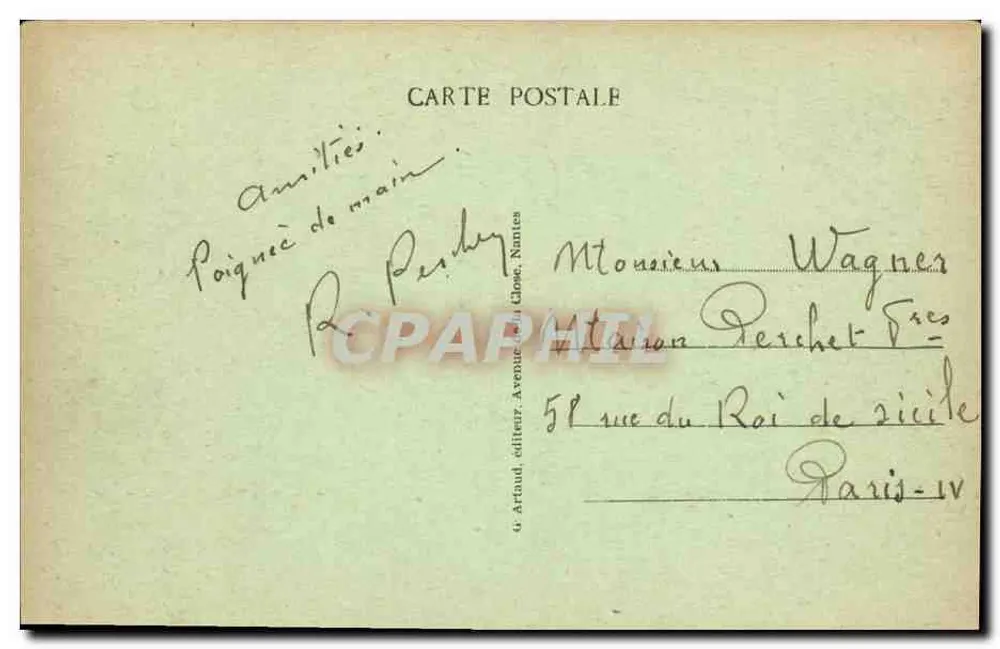 Arromanches-les-Bains (Calvados) — Die Strände bei Ebbe und die Pointe du Grouin — Verlag Artaud, Nantes, Nr. 15 - Rückseite
