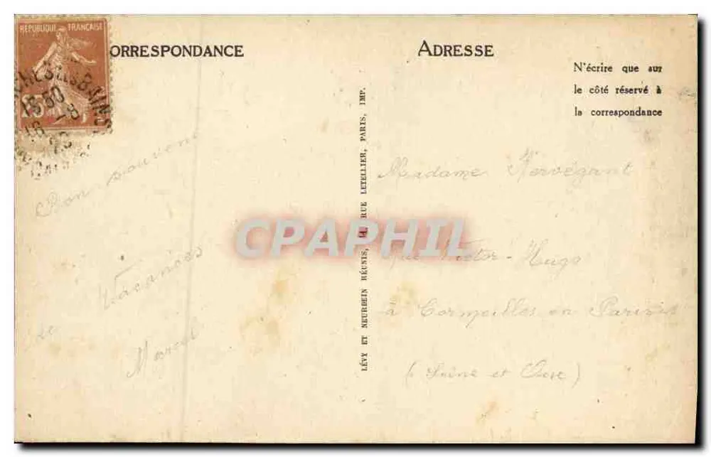 Arromanches — Allgemeiner Blick von den Tracy-Klippen — Lévy et Meurbein, Paris - Rückseite