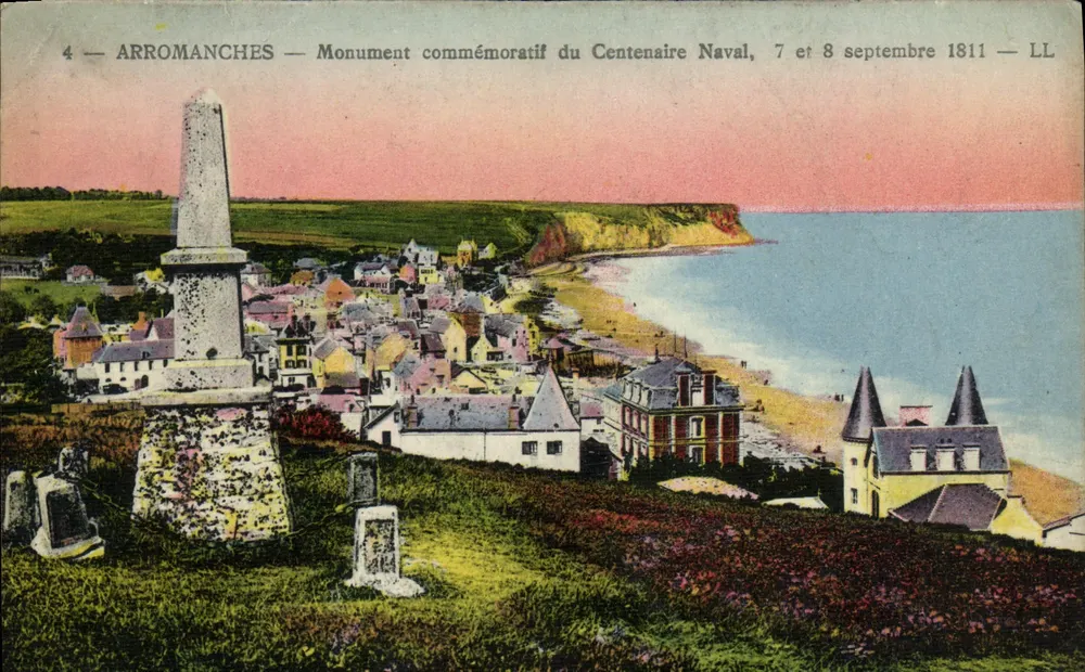 Arromanches — Gedenkmonument zum 100. Jubiläum der Marine, 7 und 8. September 1811 — LL - Vorderseite