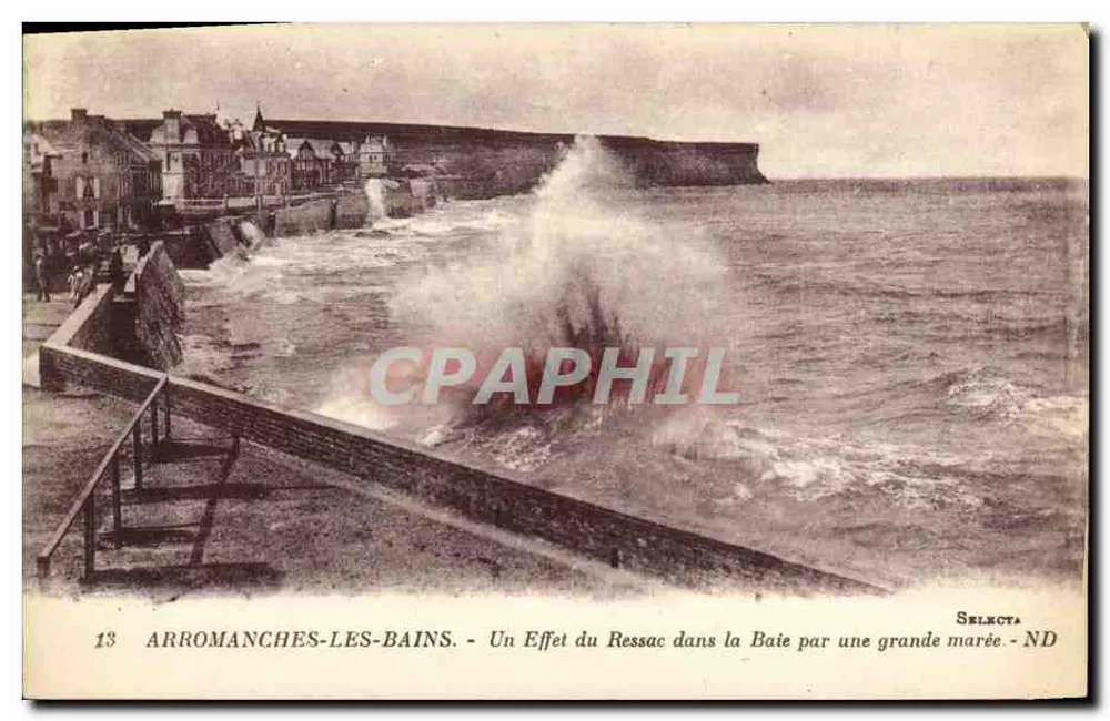Arromanches-les-Bains — Der Effekt des Brechers in der Bucht bei Ebbe — Selecta ND - Vorderseite