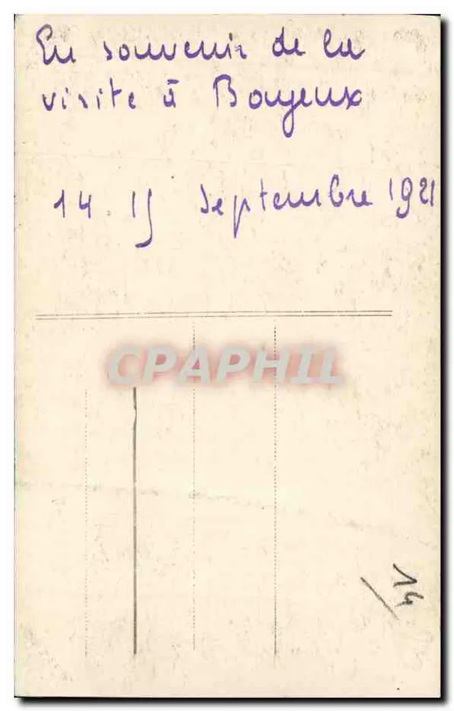 Bayeux — Ausblick von der Kathedrale — Serie 54, veröffentlicht von der Compagnie des Cartes Postales - Rückseite