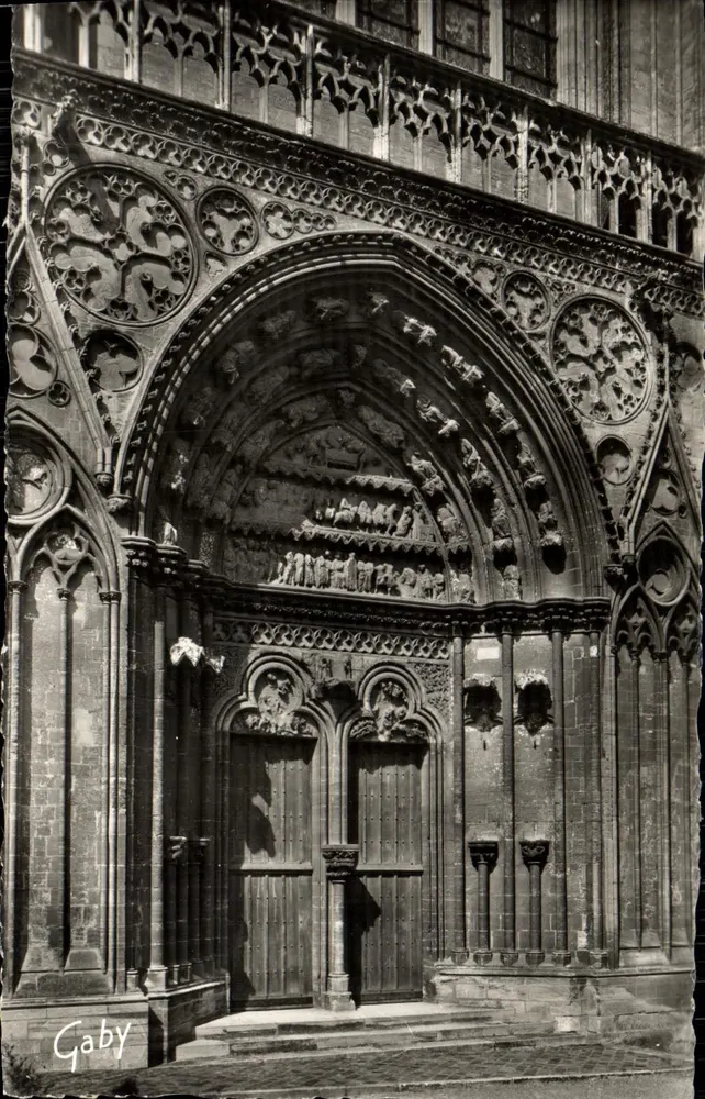 Bayeux (Calvados) — A Catedral, O Grande Portal do Transepto (século XIII) — Éditions Gaby, Nantes - Frente