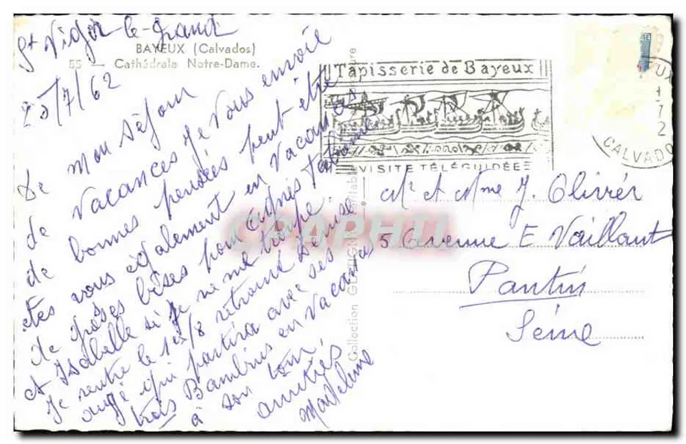 Bayeux — Catedral Nossa Senhora — Tapeçaria de Bayeux — editor 'Tapeçaria de Bayeux' - Verso