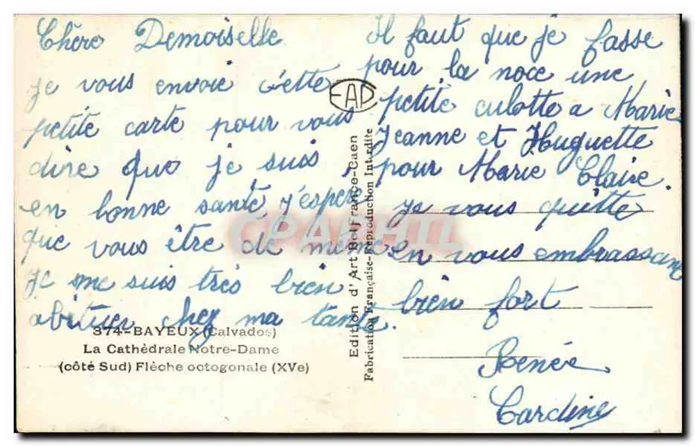 Bayeux — Catedral Nossa Senhora (lado Sul) Flecha octogonal (século XV) - Verso