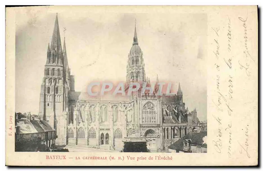 Bayeux — Die Kathedrale (M. H.) — Ansicht vom Bischofssitz - Vorderseite