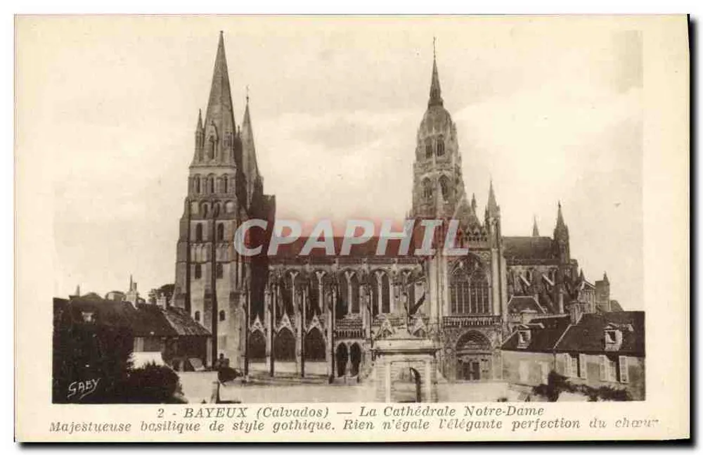 Bayeux (Calvados) — A Catedral Nossa Senhora — Saby - Frente
