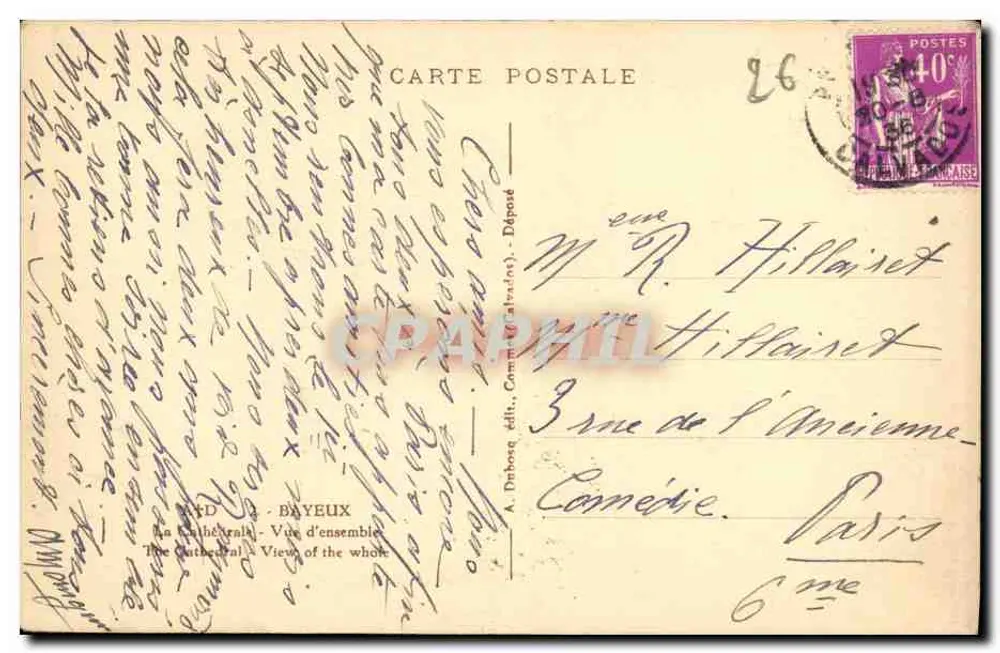 Bayeux — Catedral — Vista geral — A. Dibosq editor - Verso