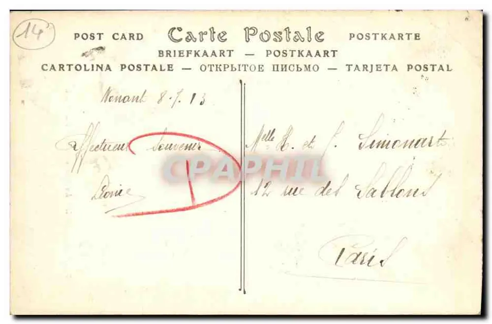 Bayeux — A Catedral — Editor desconhecido, n° 203 - Verso