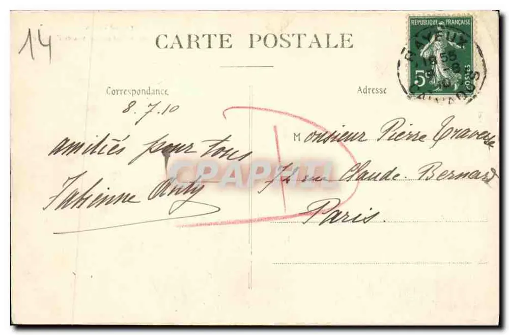 Bayeux — Ensemble de la Cathédrale, vue de l'Evêché — Call. R. D. n°52 - Verso